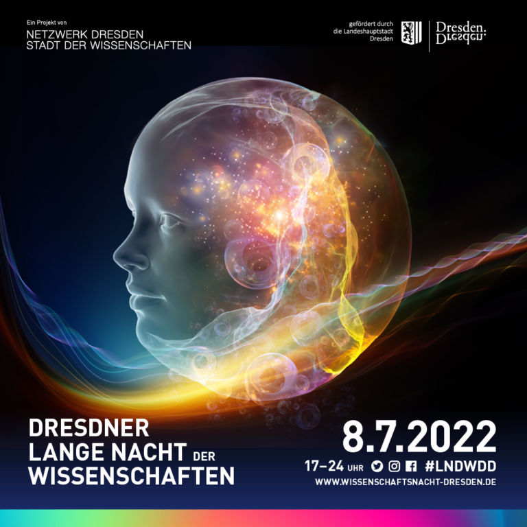 Poster: Visual Dresdner Lange Nacht der Wissenschaften 2022 / Englisch: Poster: Visual Dresden Long Night of Science 2022
