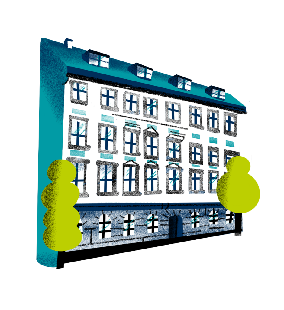 Illustration eines Gebäudes